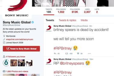 Hacker tuyên bố... Britney Spears đã chết