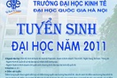 Trường Đại học Kinh tế - ĐHQGHN tuyển sinh hệ đại học chính quy năm 2011 