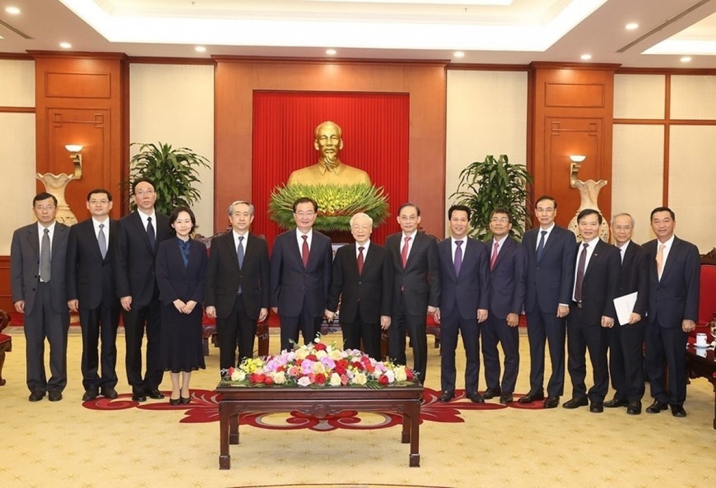 Tổng Bí thư Nguyễn Phú Trọng tiếp Bí thư Tỉnh ủy Vân Nam (Trung Quốc) - 2 Tổng Bí thư Nguyễn Phú Trọng tiếp Bí thư Tỉnh ủy Vân Nam (Trung Quốc) - 2