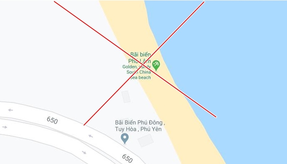 Google Maps chú thích sai nghiêm trọng ở bãi biển tỉnh Phú Yên - 1 Google Maps chú thích sai nghiêm trọng ở bãi biển tỉnh Phú Yên - 1