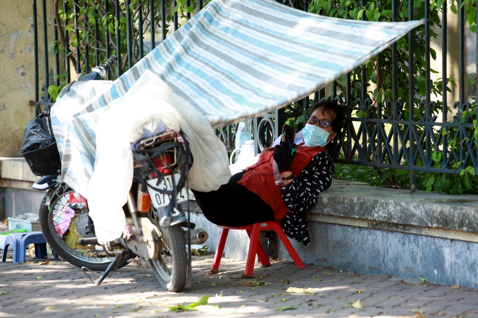 Hà Nội nắng như chảo lửa, lái xe ngụy trang cành lá lên người để giải nhiệt - 10 Hà Nội nắng như chảo lửa, lái xe ngụy trang cành lá lên người để giải nhiệt - 10