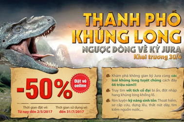 Khám phá thành phố khủng long đầu tiên tại VN