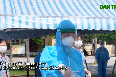 Siết chặt phòng, chống Covid-19 tại điểm thi tốt nghiệp của F1, F2