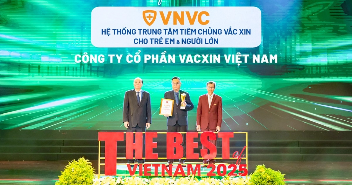VNVC được vinh danh “Hệ thống tiêm chủng tốt nhất Việt Nam 2025”