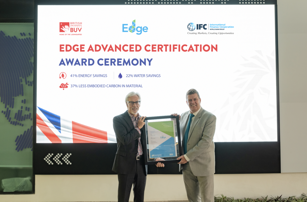 BUV là trường đại học đầu tiên đạt chứng chỉ công trình xanh EDGE toàn cầu - 1 BUV là trường đại học đầu tiên đạt chứng chỉ công trình xanh EDGE toàn cầu - 1