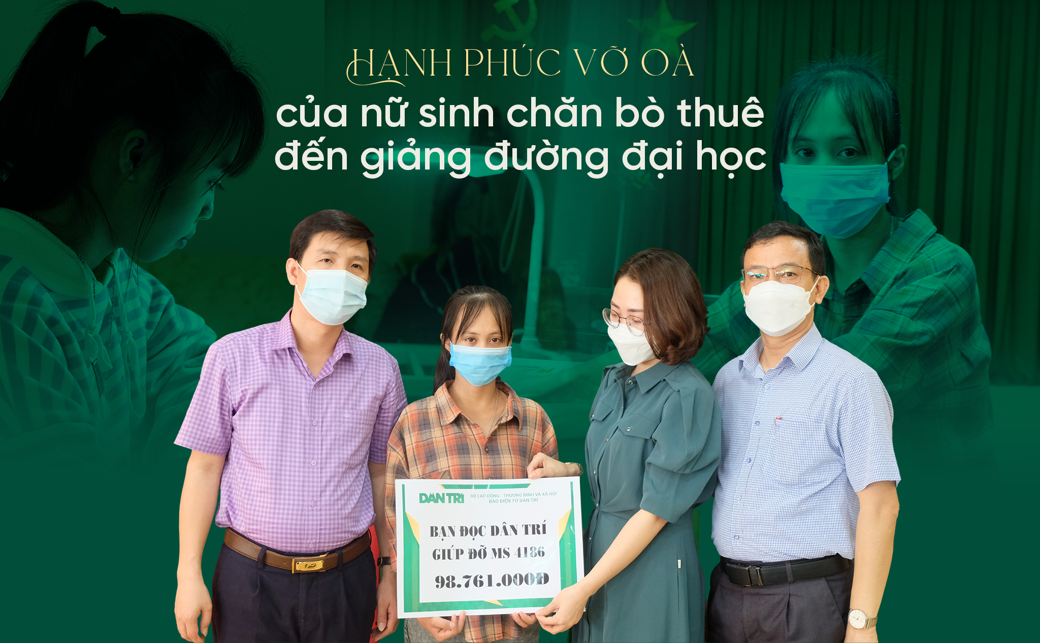 Hạnh phúc vỡ òa của nữ sinh chăn bò thuê đến giảng đường đại học