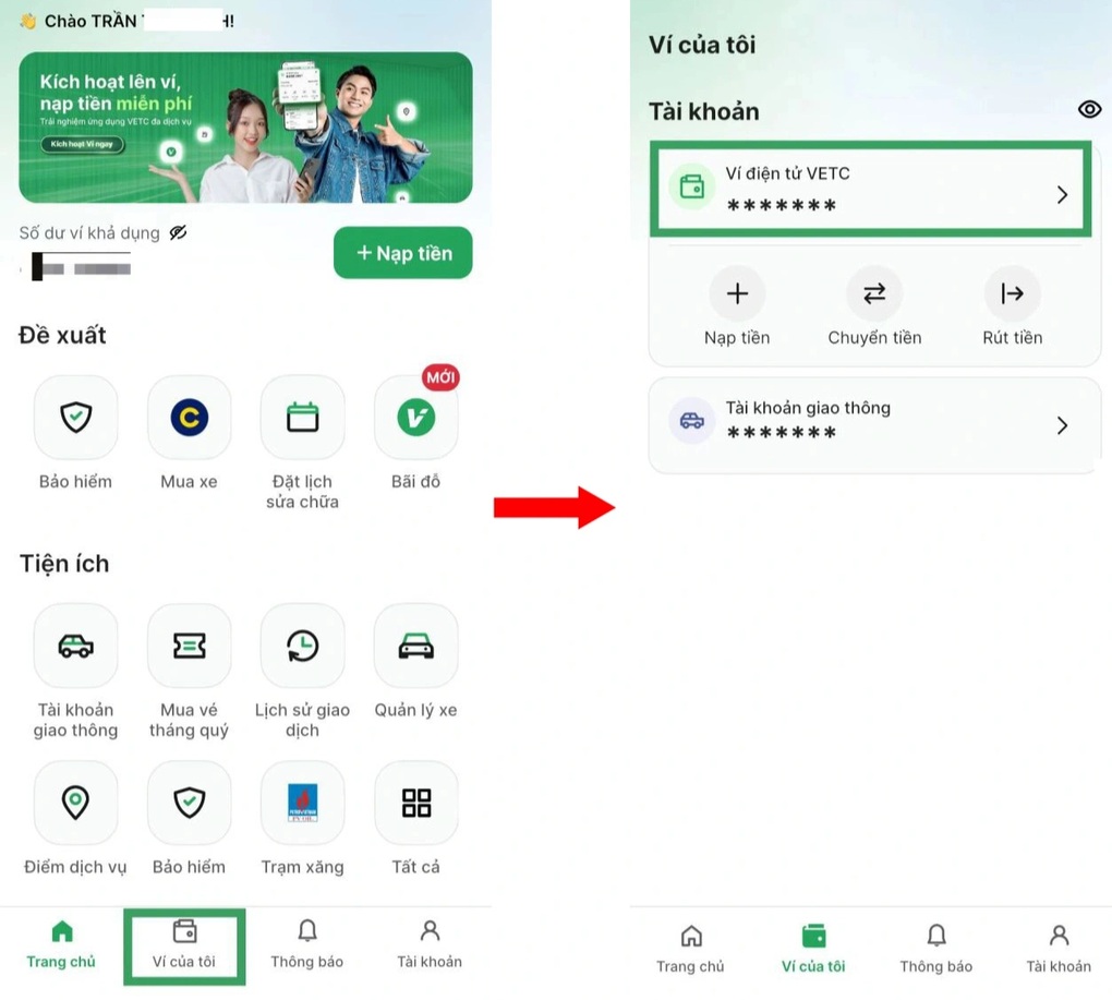 Hướng dẫn chuyển tài khoản ePass và VETC sang tài khoản giao thông - 4 Hướng dẫn chuyển tài khoản ePass và VETC sang tài khoản giao thông - 4