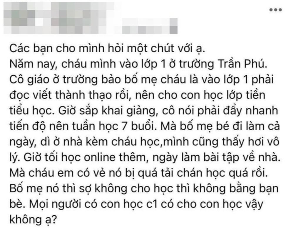 Xác minh thông tin giáo viên bắt HS đọc thông viết thạo trước khi vào lớp 1 - 1 Xác minh thông tin giáo viên bắt HS đọc thông viết thạo trước khi vào lớp 1 - 1