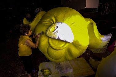 "Đột nhập" xưởng chế tác linh vật cho Đường hoa Nguyễn Huệ Tết Kỷ Hợi 2019