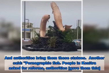 Tượng cá như "bộ phận nhạy cảm" của nam giới gây phẫn nộ