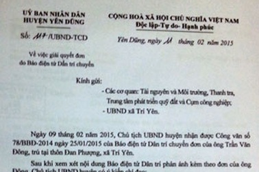 Huyện Yên Dũng chỉ đạo làm rõ vụ cưỡng chế dự án đường 293