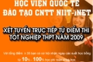 Học viện NIIT-iNET xét tuyển trực tiếp từ điểm thi tốt nghiệp PTTH