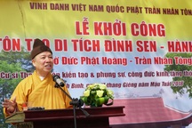 Khởi công tôn tạo di tích Đình Sen - Hành Cung, kỷ niệm 710 năm Phật Hoàng Trần Nhân Tông nhập niết bàn