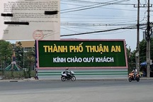 Xác minh tin Văn phòng UBND TP Thuận An "xin" doanh nghiệp 500 triệu đồng