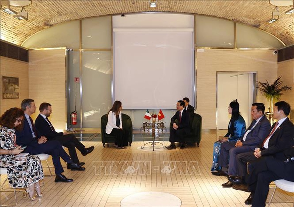 Chủ tịch nước Võ Văn Thưởng tiếp lãnh đạo các chính đảng tại Italy - 3 Chủ tịch nước Võ Văn Thưởng tiếp lãnh đạo các chính đảng tại Italy - 3