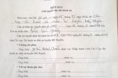 Vụ bản án có hiệu lực 7 năm nhưng không thi hành: Khẩn trương, bí mật thi hành án!