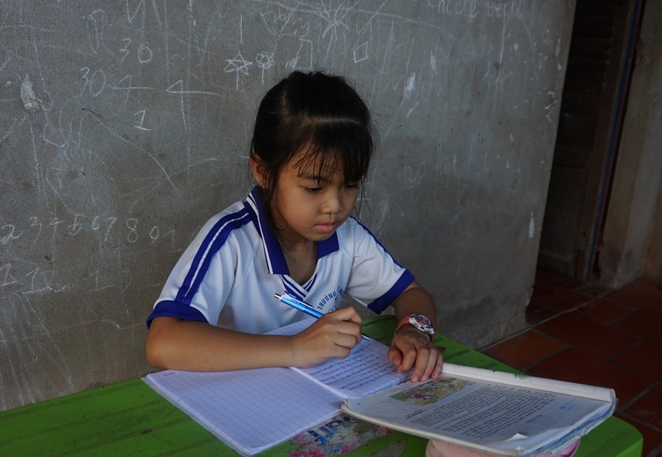 Học sinh Cù lao cồn Kiến: Chòng chành đi học theo con nước - 6 Học sinh Cù lao cồn Kiến: Chòng chành đi học theo con nước - 6