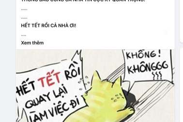 Đầu năm đi làm, sếp thảm thiết: "Hết tết rồi, cả nhà ơi!"