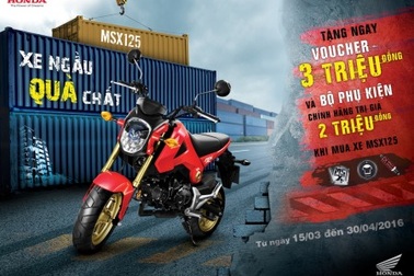 Honda Việt Nam tri ân khách hàng mua xe MSX 125cc