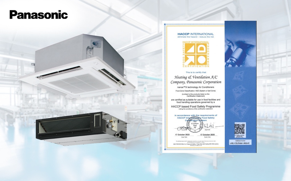 Điều hòa không khí Panasonic đạt chứng nhận HACCP International - 1