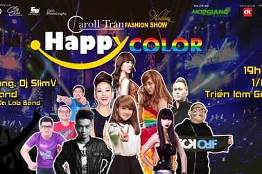 Lưu Thiên Hương tái hợp  DJ  SlimV trong show  Happy Color 