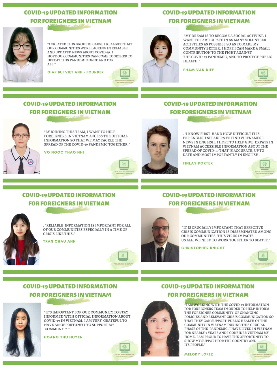 Nữ sinh cấp 3 lập trang thông tin Covid-19 cho người nước ngoài ở Việt Nam - 4 Nữ sinh cấp 3 lập trang thông tin Covid-19 cho người nước ngoài ở Việt Nam - 4