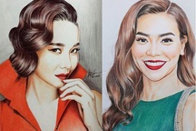 8X vẽ chân dung 300 nghệ sĩ Việt và Kpop