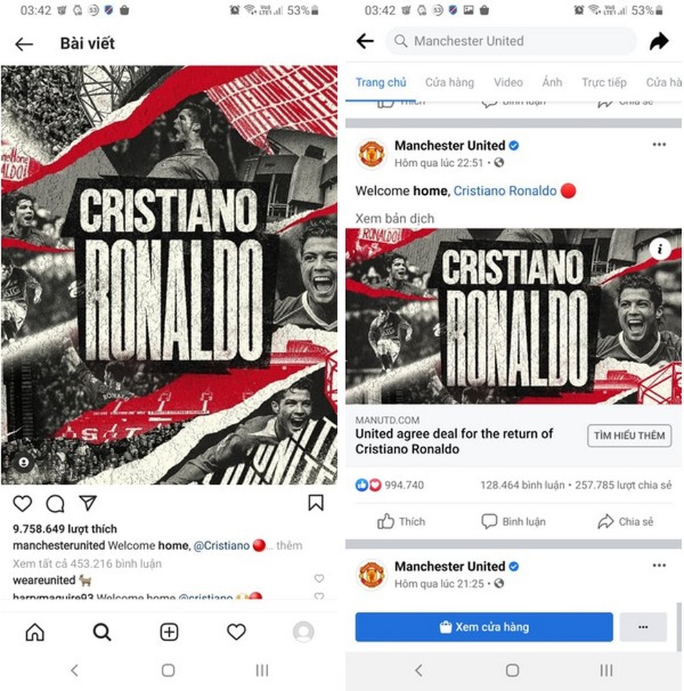 Bom tấn Ronaldo phát nổ khiến trang chủ CLB Manchester United bị sập - 2 Bom tấn Ronaldo phát nổ khiến trang chủ CLB Manchester United bị sập - 2