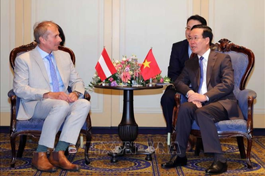 Chủ tịch nước Võ Văn Thưởng tiếp Chủ tịch Hội hữu nghị Áo - Việt Nam