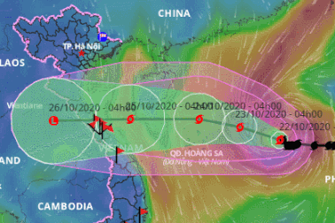 Bão số 8 sẽ tăng cấp khi tiến gần Quần đảo Hoàng Sa