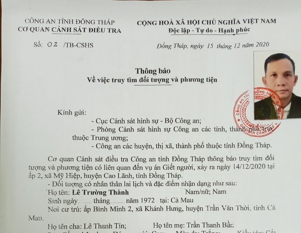 Lộ diện kẻ tình nghi giết người, đốt xác ở Đồng Tháp - 1 Lộ diện kẻ tình nghi giết người, đốt xác ở Đồng Tháp - 1