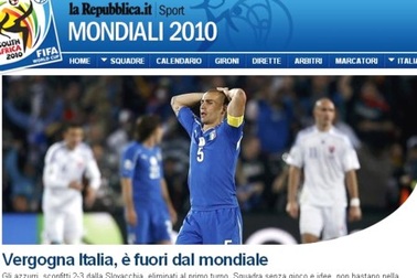 Báo Italia dập thầy trò Lippi tơi tả