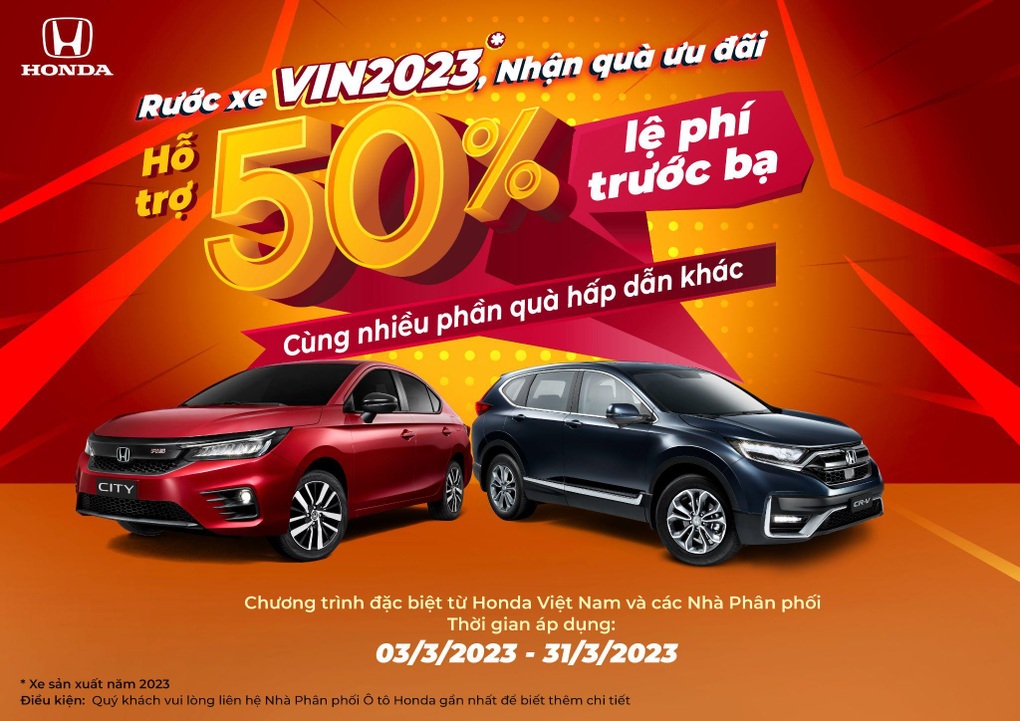 Cơ hội nhận ưu đãi lớn khi mua Honda CR-V và Honda City VIN2023 - 1 Cơ hội nhận ưu đãi lớn khi mua Honda CR-V và Honda City VIN2023 - 1