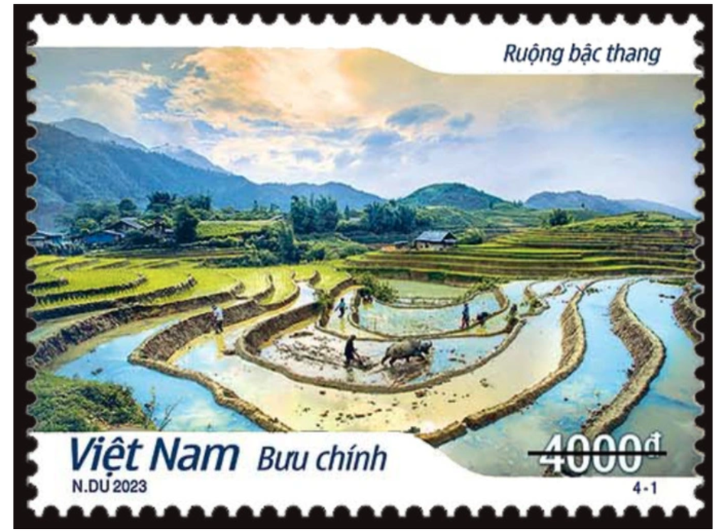 Lào Cai: Phát hành bộ tem in hình ruộng bậc thang Sa Pa - 3 Lào Cai: Phát hành bộ tem in hình ruộng bậc thang Sa Pa - 3