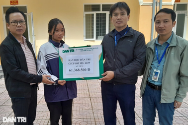 Hơn 60 triệu đồng đến với nữ sinh nghèo gặp biến cố