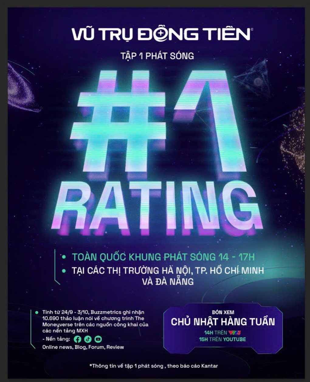 Vũ trụ Đồng tiền đạt top 1 rating ngay tập đầu tiên - 1 Vũ trụ Đồng tiền đạt top 1 rating ngay tập đầu tiên - 1