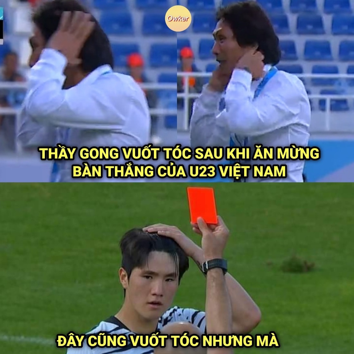Cùng một động tác vuốt tóc, nhưng hai sắc thái cảm xúc khác nhau (Ảnh: Fandom Owker). Cùng một động tác vuốt tóc, nhưng hai sắc thái cảm xúc khác nhau (Ảnh: Fandom Owker).