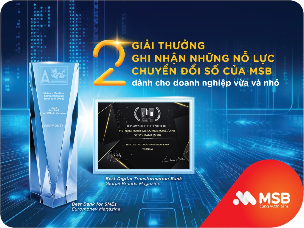 MSB nhận 2 giải thưởng quốc tế về giải pháp cho doanh nghiệp - 1 MSB nhận 2 giải thưởng quốc tế về giải pháp cho doanh nghiệp - 1