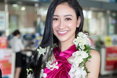 Hà Thu rạng rỡ về nước sau thành tích Top 16 Miss Earth 2017