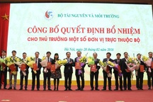 Bộ Tài nguyên và Môi trường bổ nhiệm 16 lãnh đạo các đơn vị trực thuộc