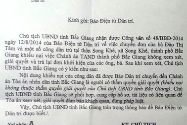 Chủ tịch tỉnh Bắc Giang khẳng định phối hợp giải quyết vụ dân khiếu nại 2 cấp tòa 