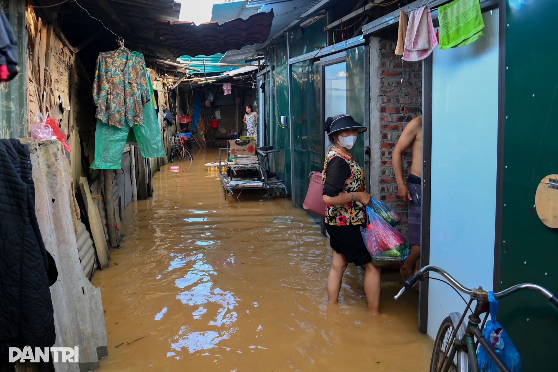 Người dân chạy lũ khi một số khu dân cư ven sông Hồng ở Hà Nội ngập sâu - 7 Người dân chạy lũ khi một số khu dân cư ven sông Hồng ở Hà Nội ngập sâu - 7