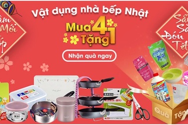 Sốc chưa từng có: Mua 4 tặng 1 vật dụng nhà bếp Nhật Bản chính hãng