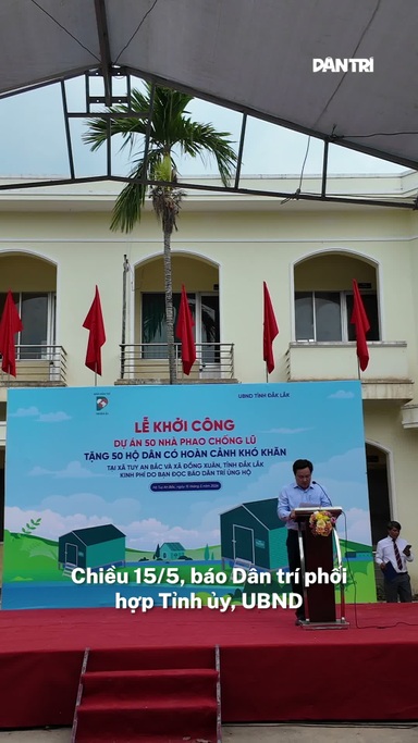 Khởi công nhà phao Dân trí ở Đắk Lắk