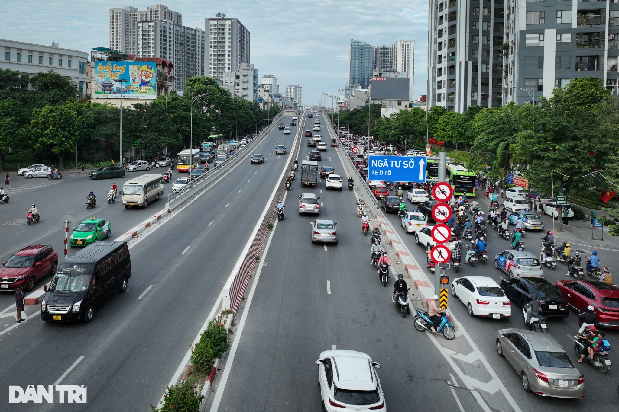 Hàng loạt xe máy quay đầu chạy, né CSGT ở đường vành đai 2 trên cao - 10