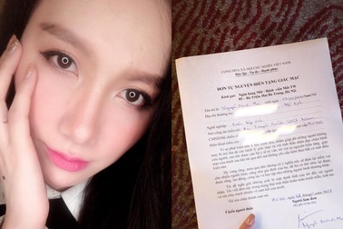 BTV Minh Hà, Hạnh Phúc bất ngờ làm đơn hiến giác mạc