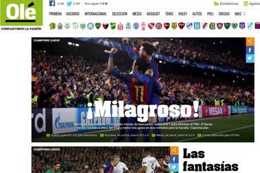 Báo chí thế giới sốc với chiến thắng của Barcelona trước PSG