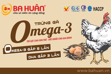 Ra mắt thị trường sản phẩm bổ dưỡng “Trứng gà Omega 3 Ba Huân”
