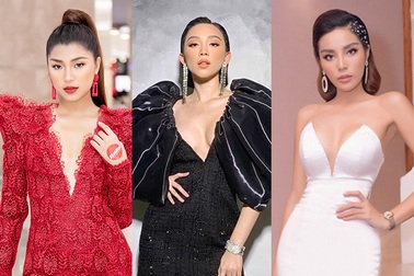 Hoa hậu Kỳ Duyên, Tóc Tiên diện váy xẻ sâu khoe vòng 1