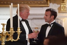 Quốc yến sang trọng đón Tổng thống Pháp của ông Trump